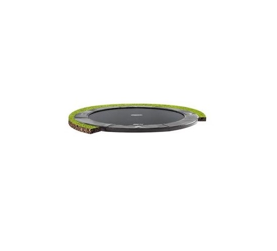 Trampolina ogrodowa BERG FlatGround Elite - 330 cm, szara, wkopywana