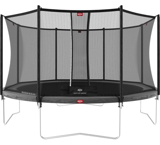 Trampolina ogrodowa BERG Favorit Regular z siatką Comfort 430 cm - szara