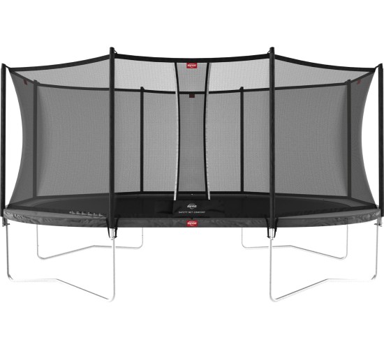 Trampolina ogrodowa BERG Grand Favorit 520 z siatką Comfort - owalna, szara