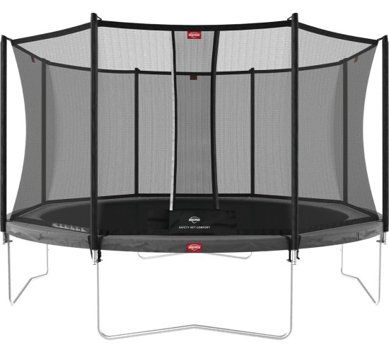 Trampolina ogrodowa BERG Favorit Regular z zabezpieczającą Comfort - 330 cm, szara