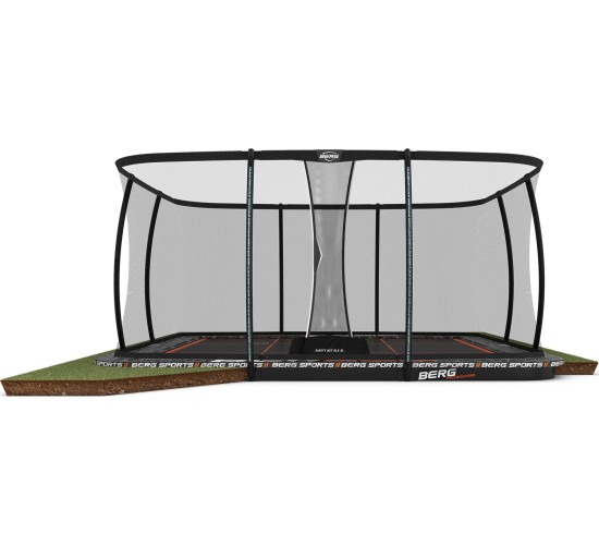 BERG SPORTS Ultim Pro Bouncer FlatGround 5x5 + Safety Net XL