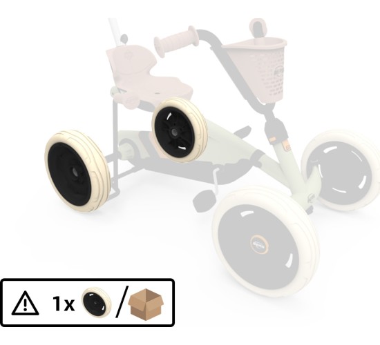 Wheel 9x2 - Black/Beige Rear