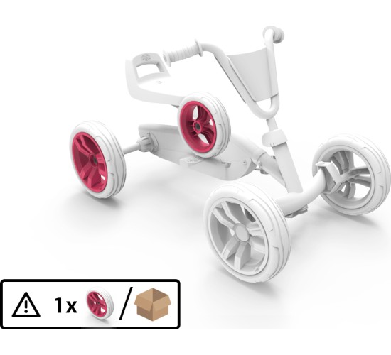 Wheel 9x2 - Pink/White Rear