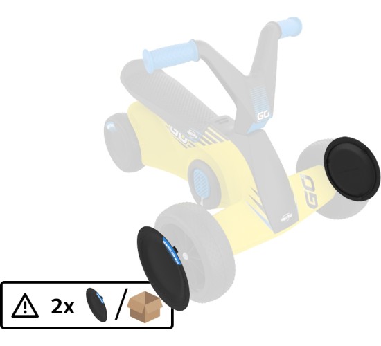 BERG GO² SparX Yellow - osłona przedniego koła (2x)