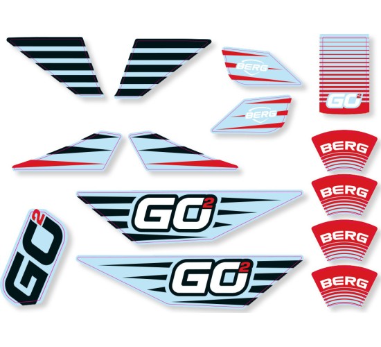 BERG GO² SparX Red - Sticker set