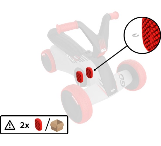 BERG GO² SparX Red - Pedał (2x)