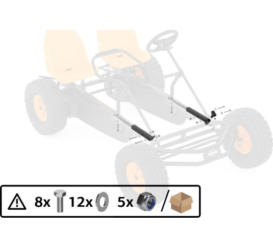 Duo Coaster - przedłużacze ramy tylnej