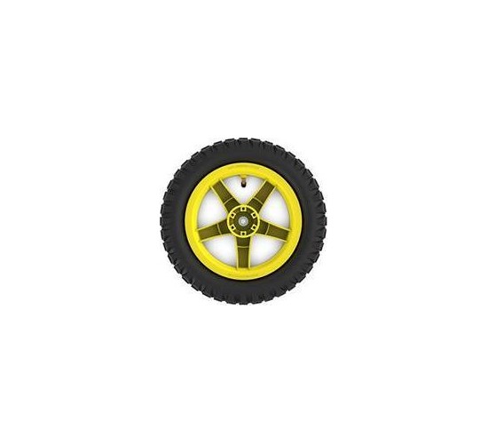 Wheel yellow 12.5x2.25-8 all terrain, traction