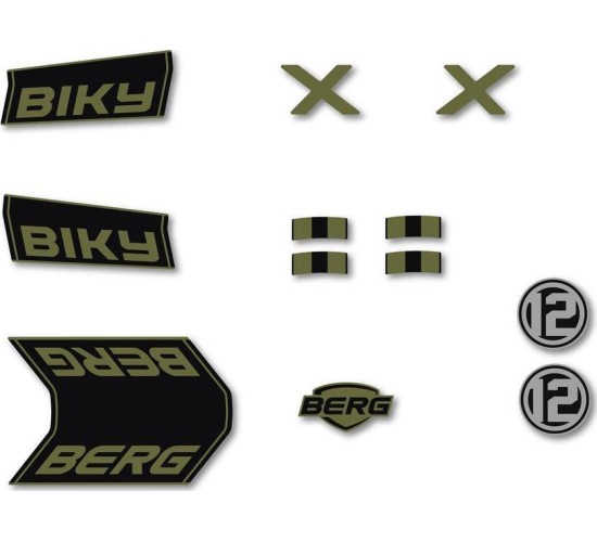 Biky - Sticker set Retro Green