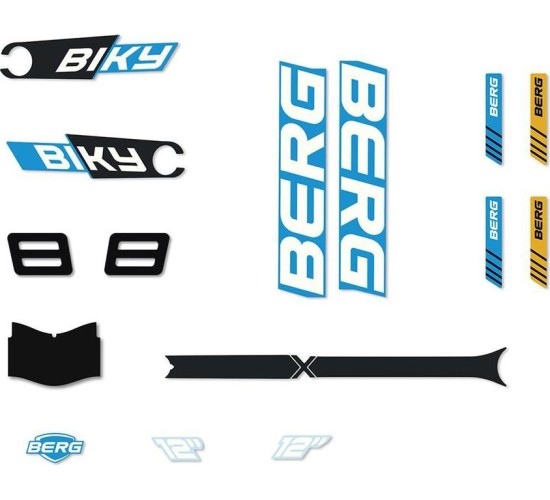 Biky - Sticker set Cross Blue Handbrake