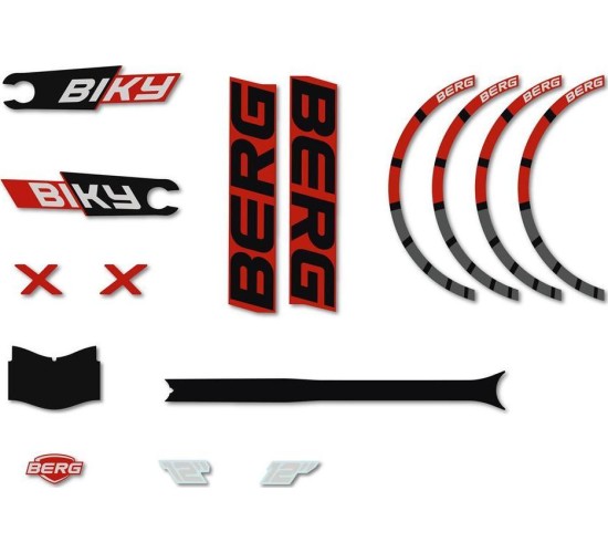 Biky - Sticker set Cross Red