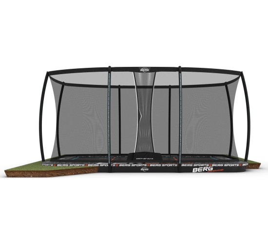 BERG SPORTS Ultim Pro Bouncer FlatGround 500 + siatka zabezpieczająca XL