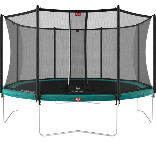 Trampolina ogorodowa BERG Favorit z siatką Comfort 380 - zielona