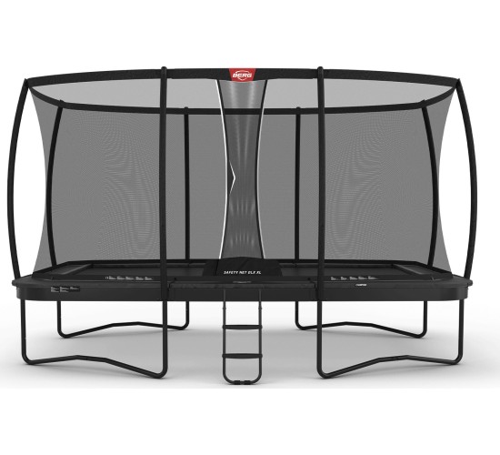 Trampolina z siatką BERG Ultim Champion Regular 500 Grey + siatka zabezpieczająca DLX XL