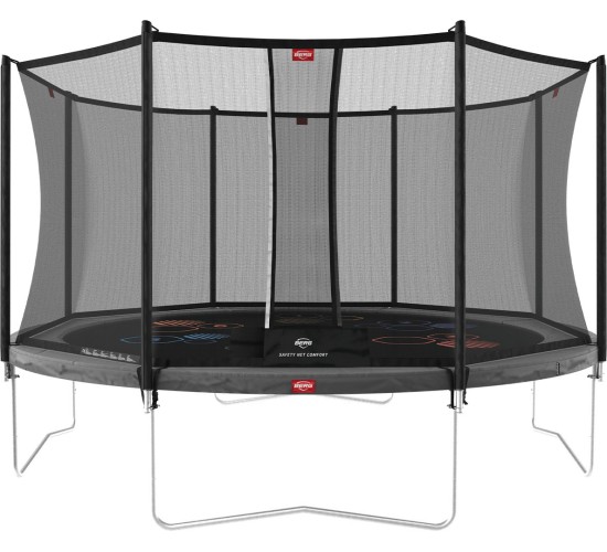 Trampolina ogrodowa BERG Favorit Regular Levels 430 z siatką Comfort - szara