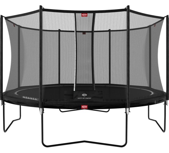 Trampolina ogorodowa BERG Favorit Regularz siatką Comfort 380 - czarna