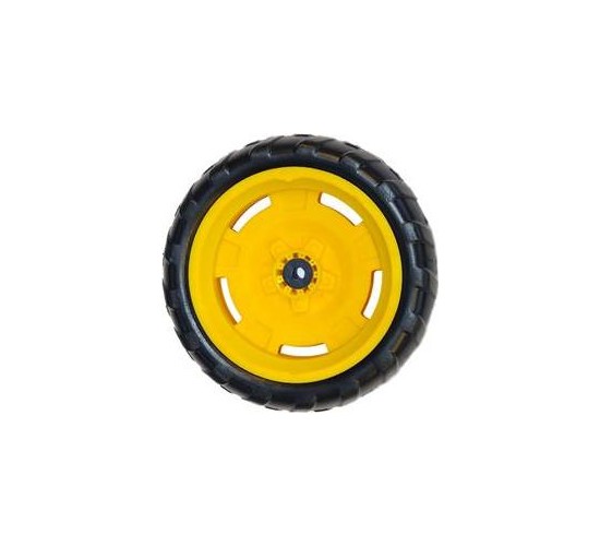 Wheel yellow-black 9x2 left Farm (yellow cap cover)