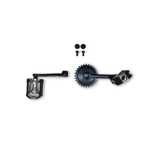 Crank set 140, 28T + pedals