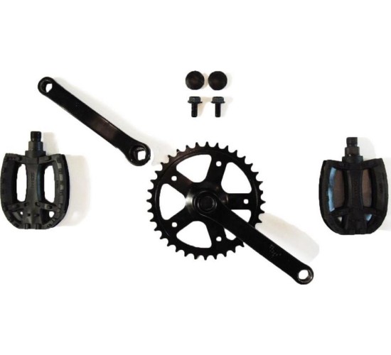 Crank set 140, 36T + pedals