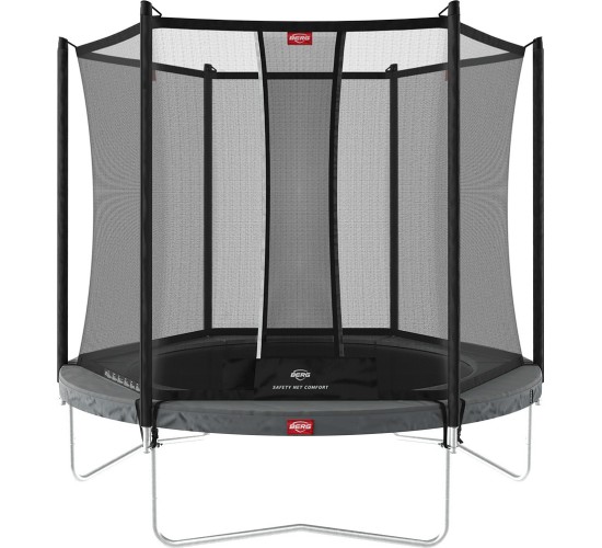 Trampolina ogrodowa BERG Favorit Regular z siatką Comfort - 200 cm, szara